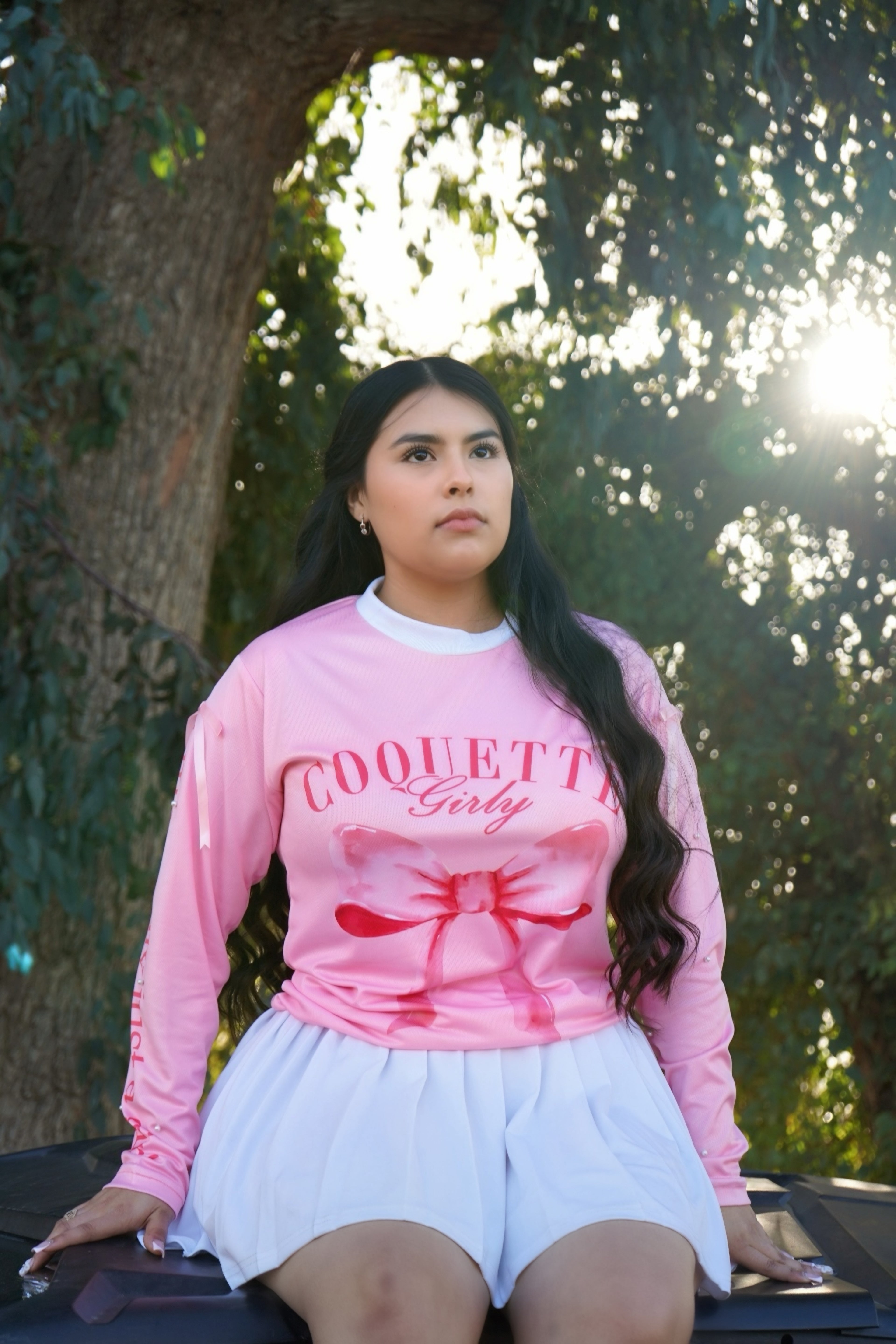 COQUETTE JERSEY WITH BOWS